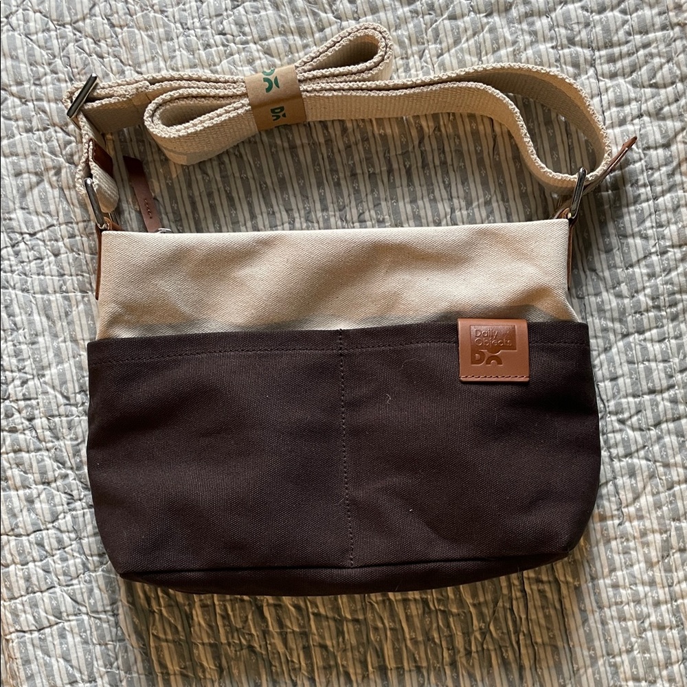 New Two-Tone Canvas Crossbody Bag